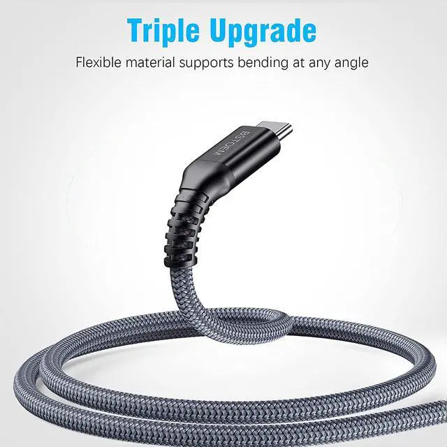 Alt view image 5 of 7 - USB C Charger Cable Extra Long 10ft 2Pack Android USB-A to USB-C Braided Fast Phone Charging Cord for Samsung Galaxy S10/S9/S8/s7/ Note/9/8/LG/Google Pixel 2/Motorola/PS5/Nintendo Switch/Kindle Fire