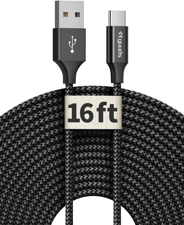16ft/5m ] Extra Long USB C Cable, etguuds USB-A 2.0 to Type C