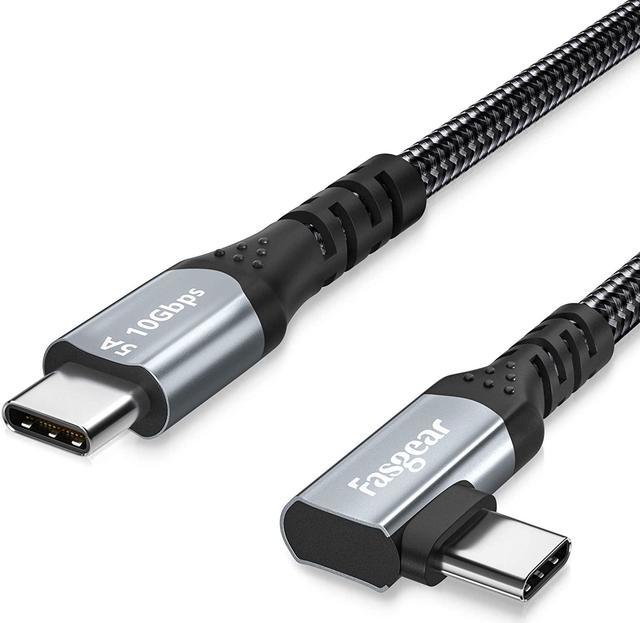 USB C to USB C 3.1 Gen 2 Cable 10ft, Fasgear 100W(20V/5A) Power Delivery with E-Marker 10Gbps Data Sync 4K@60Hz Video Compatible for Type-C Devices,Oculus Quest Link,Macbook (Black) USB
