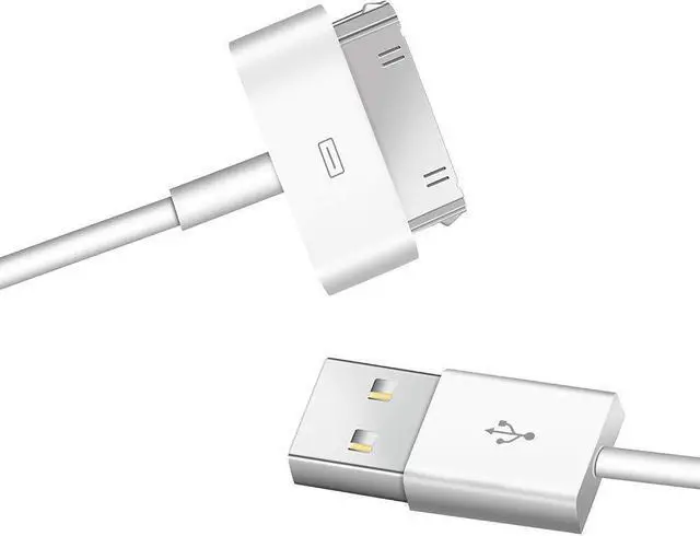 Alt view image 3 of 5 - Trenro 2pcs 30 Pin USB Sync Charging Cable Cord Replacement for Old Apple iPhone 4/4S 3G/3GS, iPad 1/2/3,iPod Nano/iPod Touch