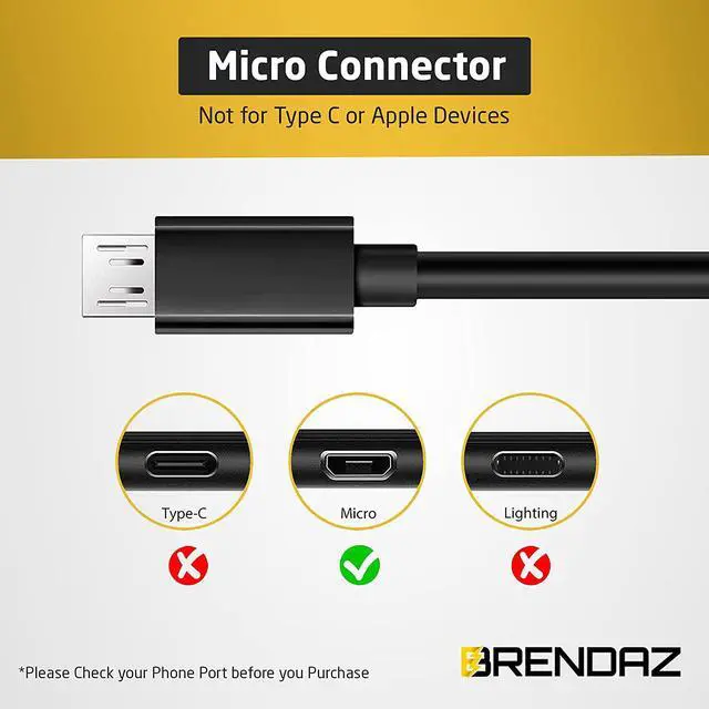 Alt view image 4 of 6 - BRENDAZ Compatible Canon Camera USB Cable for Canon EOS M50 Mirrorless, EOS 90D Cameras, USB 2.0 Cable Micro USB (6-Feet)