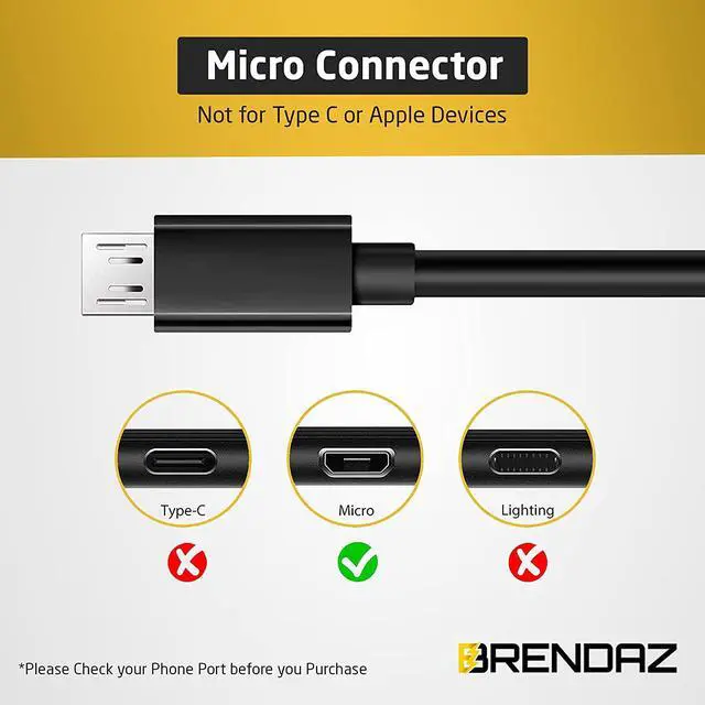 Alt view image 4 of 6 - BRENDAZ Compatible Canon Camera USB Cable for Canon EOS M50 Mirrorless, M50 Mark II Digital Camera, EOS 90D Cameras, USB 2.0 Cable Micro USB (3-Feet)