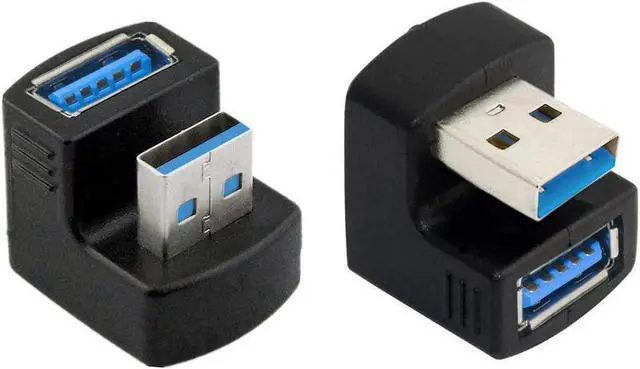 Main image of USB Type A to Type A Adapter Up & Down Angled USB 3.0 Adapter A Male to Female Extension 180 Degree 5Gbps