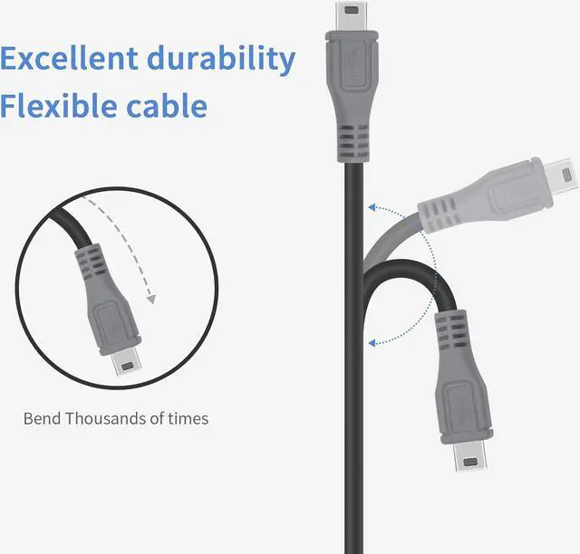 Alt view image 5 of 7 - USB C to Mini USB OTG Cable USB C Male to Mini USB C Male On-The-go Data Convertor Adapter OTG Cable for MacBook iMac Pro Chromebook Pixel(Grey & Black) (20 inch/50 cm)