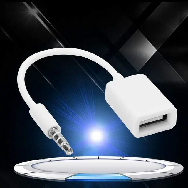Alt view image 3 of 7 - Audio Cable 3.5mm Male Jack to USB Female USB Female to Aux Jack Male Audio Cable 3.5mm Auxiliary Adapter Converter Cable for CD Player PC Mobile Phone MP3 etc