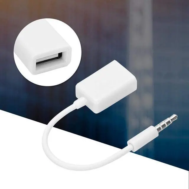 Alt view image 4 of 7 - Audio Cable 3.5mm Male Jack to USB Female USB Female to Aux Jack Male Audio Cable 3.5mm Auxiliary Adapter Converter Cable for CD Player PC Mobile Phone MP3 etc
