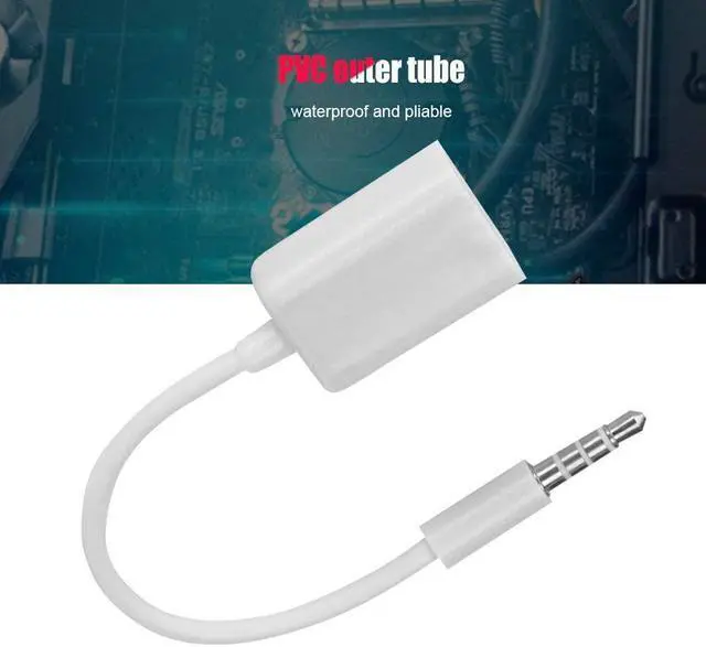 Alt view image 4 of 6 - USB to AUX Adapter 3.5mm Stereo Male Aux Audio Plug Jack to USB Female Adapter Cord Oxygen-Free Copper Converter Cable for Mobile Phone/CD Player/MP3/Computer/TV