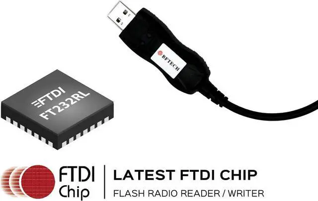 Alt view image 2 of 7 - BFTECH PC03 FTDI Genuine USB Programming Cable Dual pin for BFTECH, BaoFeng, Kenwood, and AnyTone Radio