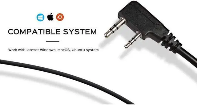 Alt view image 4 of 7 - BFTECH PC03 FTDI Genuine USB Programming Cable Dual pin for BFTECH, BaoFeng, Kenwood, and AnyTone Radio