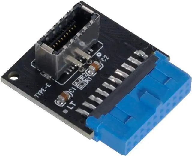 Alt view image 5 of 5 - USB Header Adapter USB 3.1 Front Panel Socket Type-E to USB 3.0 20Pin Header Male Extension Adapter for Motherboard