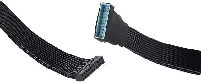 Alt view image 4 of 5 - 2 Pack USB 3.0 Header Extension Cable, JoyReken Low Profile USB 3.0 Internal 19/20 Pin Header Extender | USB 3 Motherboard Adapter | 5.9 inch