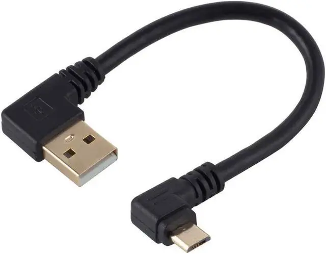 Alt view image 5 of 7 - USB to Micro USB Cable 6Inch Right Angle Short USB Micro Cord 90 Degree Fast Charging Cable with Gold Plated Connectors for  Galaxy S7/S6/S5 Kindle Fire TV Stick More (3-Pack)
