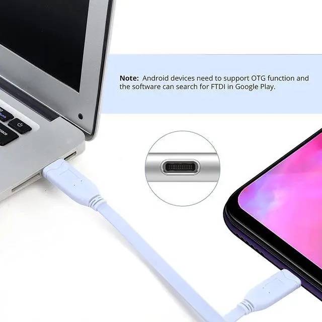 Alt view image 4 of 7 - Dathuil USB-C Console Cable, 6Ft USB C to RJ45 Console Cable, FTDI USB Type C to RJ45 Serial Cable Compatible with Cisco, Router, NETGEAR, TP-Link, Windows, macOS, Linux