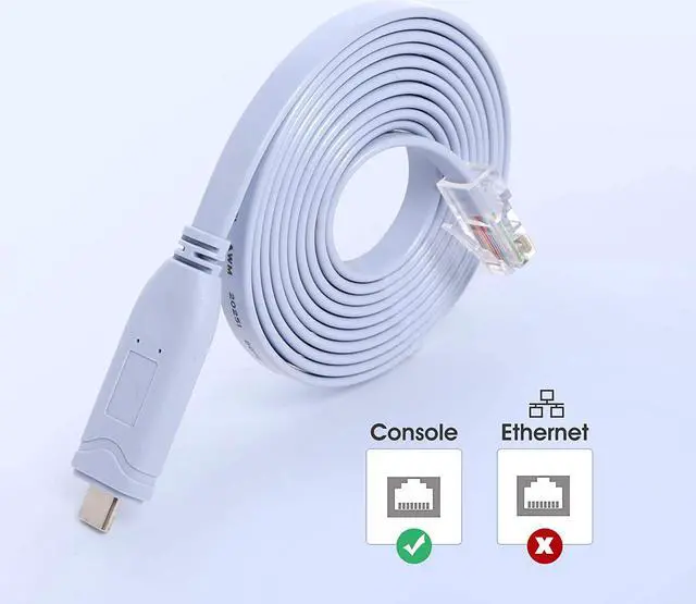 Alt view image 6 of 7 - Dathuil USB-C Console Cable, 6Ft USB C to RJ45 Console Cable, FTDI USB Type C to RJ45 Serial Cable Compatible with Cisco, Router, NETGEAR, TP-Link, Windows, macOS, Linux