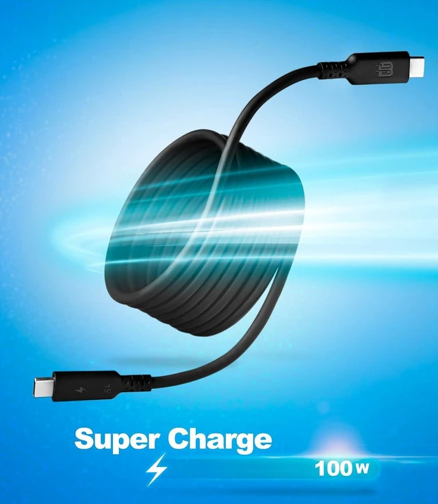Alt view image 6 of 6 - USB C Cable 100W 6.6ft, BLAUBECK TPE Cord USB C to USB C Fast Charge 5A 20V, Compatible with MacBook Pro, iPad Pro/Air, Dell XPS, Samsung Galaxy S21 Ultra, Note 20, Note 10 Plus, S20