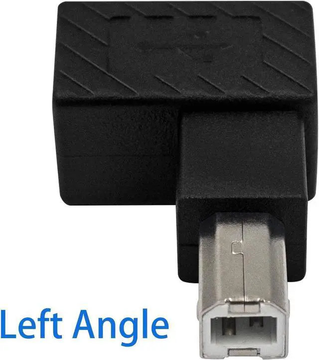 Alt view image 2 of 6 - USB B 2.0 Adapter USB 2.0 Type-B Printer Cable Adapter Left Angle USB B 2.0 Male to Female Adapter for Printer Short Extension Cable for Printer Scanner Mobile HDD and More