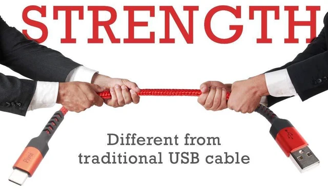 Alt view image 4 of 7 - Pivoi Type C Alluminium molding with Nylon Braided USB 2.0 Cable with 480Mbps Data Transfer Speed, Compatible with Galaxy S8/S8+/S9/S9+,HTC 10,Sony XZ,LG V20/G5/G6, 1 Pack, Red