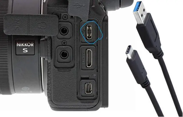 Alt view image 3 of 3 - BRENDAZ USB 3.1 Type-A to Type-C (Type C) Cable Compatible with Nikon Z 5, Z 6, Nikon Z 6II, Z 7, Z 7II Mirrorless Digital Camera.