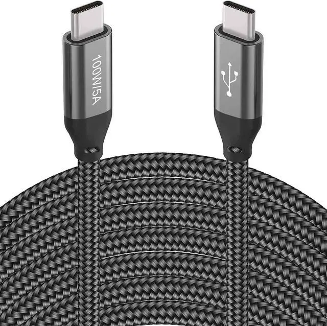 Main image of 20FT USB-C to USB-C Cable,100W/5A,Extra Long Type-C Fast Charging Cord for MacBook Air/Pro,Samsung Galaxy S21 S20 Ultra Note 20 10,Moto G9 Plus,BLU G90 Pro,Sony PS5,Xbox,Surface,Switch,Camera,Laptop
