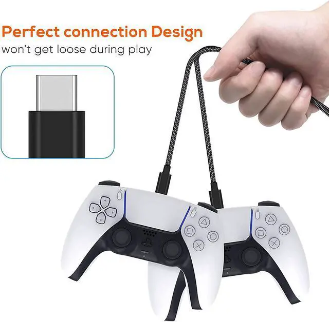 Alt view image 2 of 7 - PS5 Controller Charger Cable 2Pack Braided PS5 Charger, 3FT USB C Fast Charging Cord for Playstation 5 PS5 Dual Sense, PS5 Controller/Xbox Series X/Xbox Series S Controlle, Replacement Type C Cord