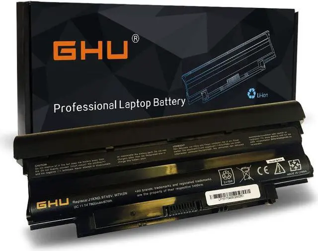 Alt view image 2 of 7 - New GHU 9 Cell 87 WH Battery Replacement for J1KND YXVK2 312-0233 312-0234 312-1201 04YRJH 07xfjj 0gk2x6 Compatible with Dell N5010 M5110 M5010 M5040 M5030 N5010 N5030 N5040 N5050 N7110