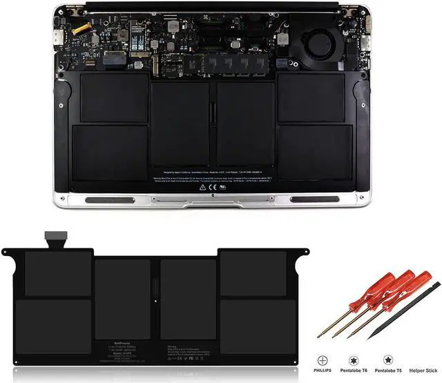 Alt view image 2 of 7 - BatPower A1375 Replacement Laptop Battery for Apple Late 2010 MacBook Air 11-inch A1370 EMC 2393 Battery MacBook Air 11" A1370 Apple A1375 Battery 35Wh