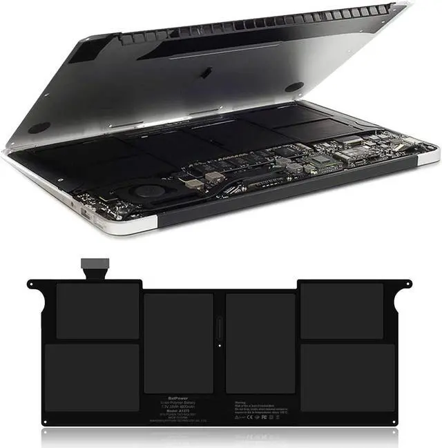 Alt view image 3 of 7 - BatPower A1375 Replacement Laptop Battery for Apple Late 2010 MacBook Air 11-inch A1370 EMC 2393 Battery MacBook Air 11" A1370 Apple A1375 Battery 35Wh