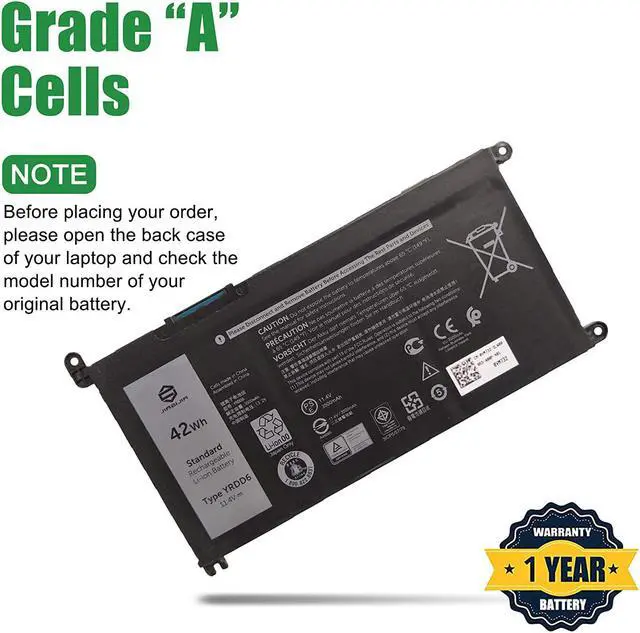 Alt view image 3 of 5 - JIAZIJIA YRDD6 VM732 Laptop Battery Replacement for Dell Inspiron 5488 5485 5593 5493 5585 5485 5493 5593 5584 5580 5590 Vostro 5481 5581 5490 5590 Series Notebook 0VM732 01VX1H 1VX1H 11.4V 42Wh