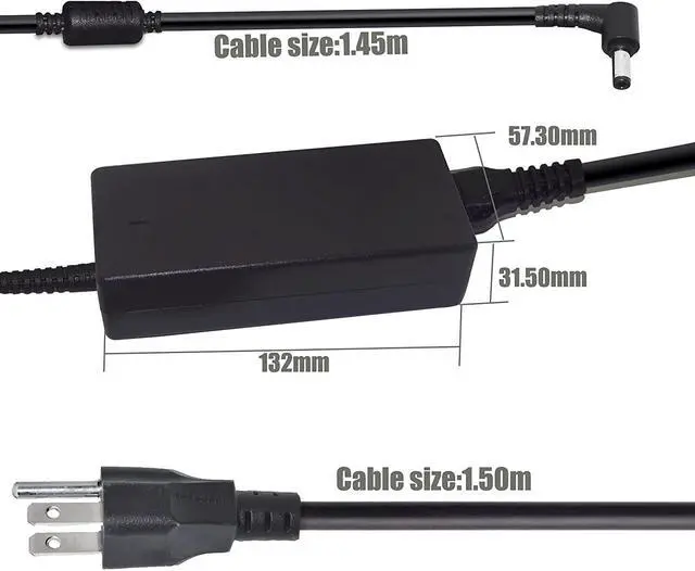 Alt view image 4 of 7 - 19v 4.74a 90W ASUS Laptop Charger Replacement for U56e K53e A55a D550m K501 K501u U46e X551 X551m K601 Q501AC Adapter Power Supply Cord(Big Tip Size:5.5x2.5mm)