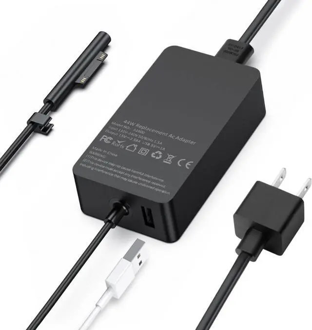Main image of Surface Charger, 44W 15V 2.58A Power Supply Adapter Charger for Microsoft Surface Pro 3/4/5/6/7, Surface Book, Surface Go 1/2, Surface Laptop, with 6FT DC Power Cord