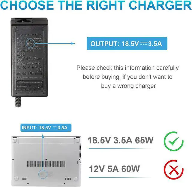 Alt view image 3 of 7 - AC Adapter Power Supply for HP Probook 4430s 4440s 4510s 4520s 4530s 4535s 4540s 4545s 4730s 6560b 6570b 6555b 6475b 6470b 6460b, Compaq presario CQ40 CQ50 CQ60 CQ61 CQ70, HP Pavilion g6, dv4 dv7