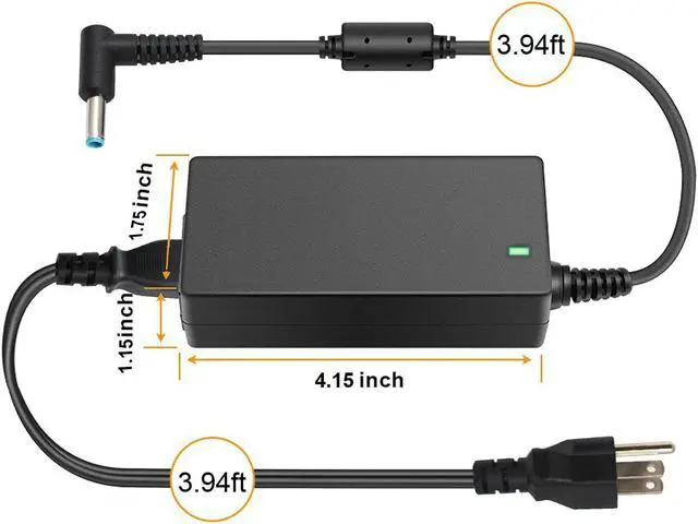 Alt view image 6 of 7 - Laptop Charger for HP Smart Blue Tip Pavilion x360 x2 11 13 15 Elitebook 830 840 850 G3 G4 G5 G6 Probook 450 G5 640 650 G2 Spectre l25296-002 710412-001 741727-001 740015-003 854054 Power Supply Cord