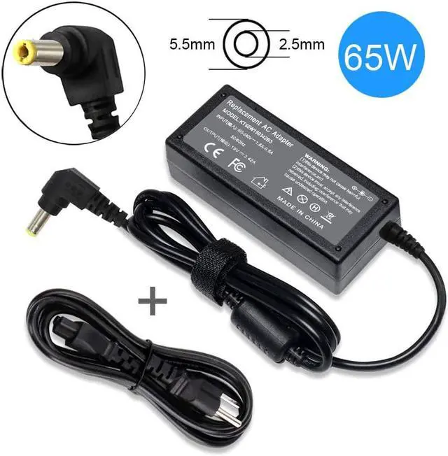 Alt view image 7 of 7 - Gomarty 19V 3.42A 5.5x2.5mm AC Adapter Charger Compatible with PA-1650-66 ADP-65DW ADP-65HB BB ADP-65JH BB AD887320 EXA0703YH X550 X550C X550CA X751LAV X751MA