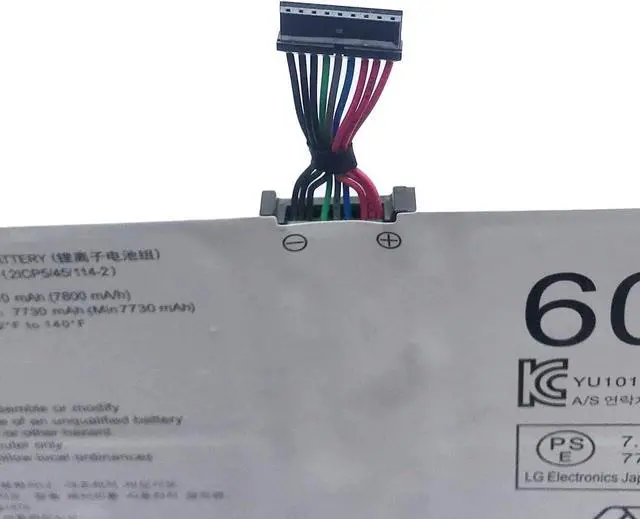 Alt view image 2 of 4 - efohana LBR1223E Laptop Battery Replacement for LG Gram 2018 13Z970 14Z970 14Z990 15Z975 15Z980 15Z990 17Z990 Series Notebook LBS1224E 7.7V 72Wh 9450mAh