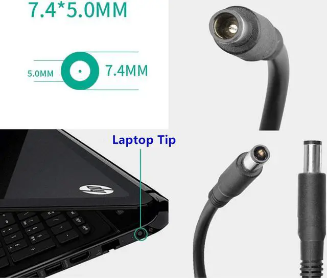 Alt view image 2 of 7 - 19V 4.74A 90W AC Adapter for HP Pavilion N193 18'' 19'' 20" 21" 23'' 32" HP 18 19 21 22 21z 23 Touch HP Pavilion TouchSmart 20 21 All-in-One Desktop PC Monitor Switching Power Supply Cord