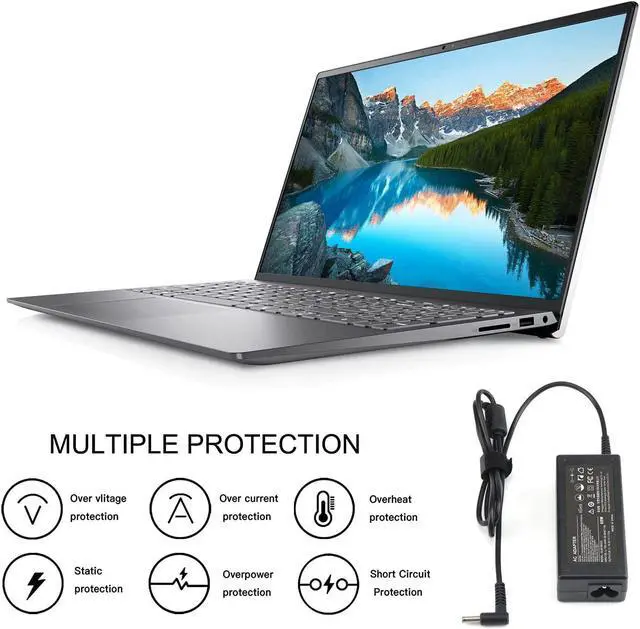 Alt view image 3 of 6 - Laptop Charger for HP Envy X360 13 15 17 15-1033wm 15-1039wm Chromebook 11 G3 G4 G5 EE 14 G3 G4 G5 11-v000 11-ae000 Series AC Power Supply Adapter Cord 65W 19.5V 3.33A