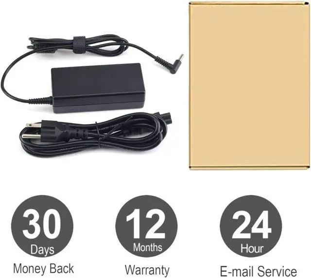 Alt view image 6 of 6 - Laptop Charger for HP Envy X360 13 15 17 15-1033wm 15-1039wm Chromebook 11 G3 G4 G5 EE 14 G3 G4 G5 11-v000 11-ae000 Series AC Power Supply Adapter Cord 65W 19.5V 3.33A