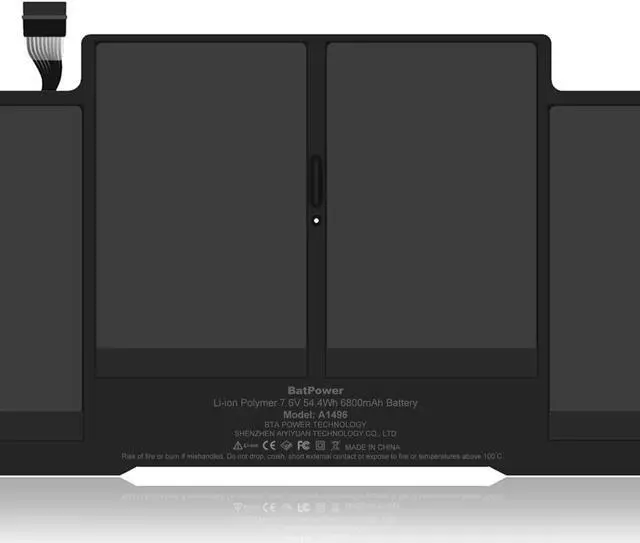 Alt view image 3 of 7 - BatPower A1496 Replacement Laptop Battery for Apple Mid 2013 2014 Early 2014 2015 MacBook Air 13-inch A1466 EMC 2559 EMC 2632 EMC 2925 Battery MacBook Air 13" A1466 Apple A1496 Battery 54.4Wh