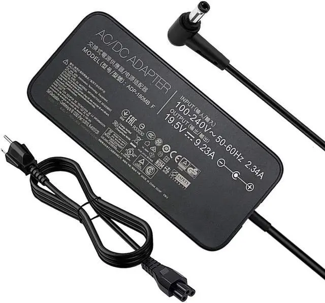 Main image of 180W 19.5V 9.23A Laptop Charger ADP-180MB F, FA180PM111 AC Adapter Compatible Asus Rog G750JM G750JS G750JW G750JX G751JL G751JM G752VL G752VTG-Series Gaming Laptop