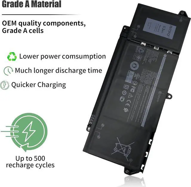 Alt view image 4 of 7 - INTIFO 63Wh 7FMXV Laptop Battery Compatible with Dell Latitude 5320 7320 7420 7520 Series Notebook TN2GY 4M1JN 1PP63 9JM71 HDGJ8 MHR4G [15.2V 63Wh 4-Cell]