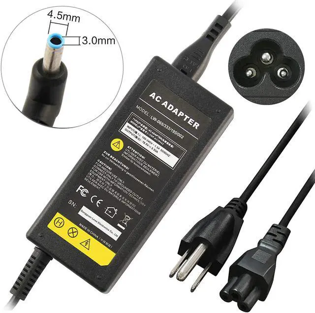 Alt view image 2 of 7 - AC Adapter for HP TPN-C126 741727-001 740015-002 HSTNN-CA40 7400015-001 740015-003 Power Cord