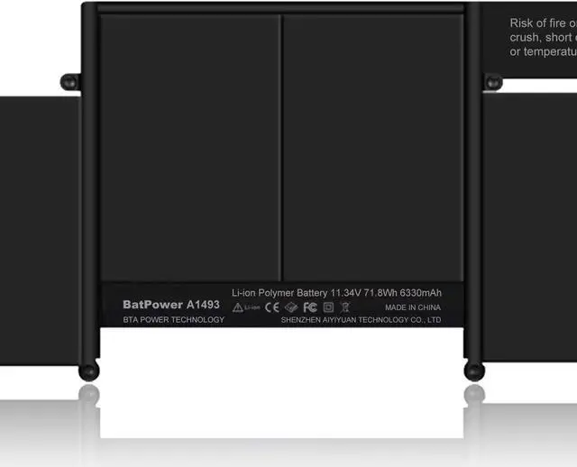 Alt view image 3 of 6 - BatPower A1493 Replacement Laptop Battery for Apple Late 2013 Mid 2014 MacBook Pro 13-inch Retina A1502 EMC 2678 EMC 2875 Battery MacBook Pro 13" A1502 Apple A1493 Battery 71.8Wh