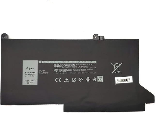 Main image of EndlessBattery New DJ1J0 Replacement Laptop Battery Compatible with Dell Latitude 12 7000 7280 7480 Series 451-BBZL ONFOH PGFX4 (42Wh 11.4V)