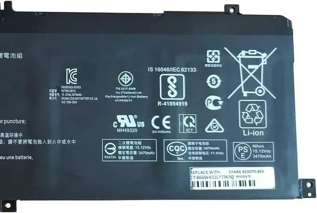 Alt view image 3 of 5 - Andglim SA04XL 55.37Wh 3500mAh Laptop Battery Replacement for HP Envy X360 15-DR 15-DS 15Z-DS 15M-DR 15T-DR 17T-CG 17M-CG Series SAO4XL HSTNN-0B1G HSTNN-0B1F L43267-005 15.4V