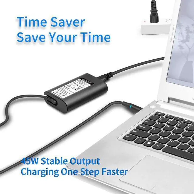 Alt view image 6 of 6 - Upgraded Version Power Charger 45W Fit for Dell Inspron 3000 7000 5000 Series 3147 5368 7348 3451 5451 7437, XPS 9333 9343 9350 9344 Laptop AC Adapter