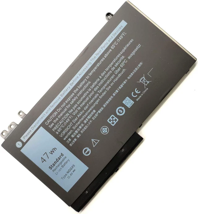Alt view image 2 of 6 - Ding NGGX5 Replacement Laptop Battery Compatible with Dell Latitude E5270 E5470 E5570 (P48F001) Precision M3510 Series Notebook JY8D6 954DF 0JY8D6 451-BBUM 451-BBUJ RDRH9 (11.4V 47Wh)