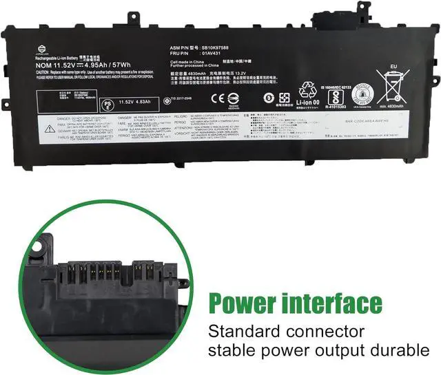 Amazon.co.jp: 互換 01AV431 SB10K97588 4.95Ah/57wh 互換用の