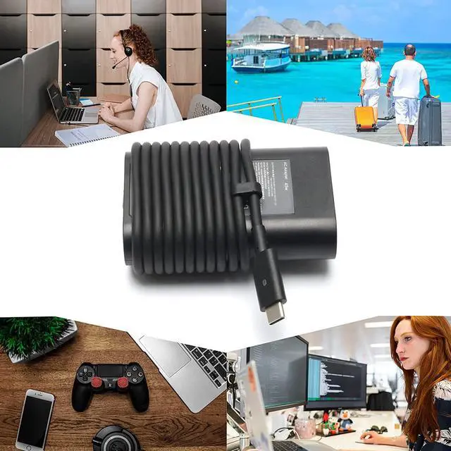 Alt view image 7 of 7 - WENYAA 45W USB Type C AC Adapter Charger for Dell XPS 13 9360 9365 9370 9333 9380 7390 9310;Latitude 7275 7370 5175 5285 5290-2in1 Laptop Power Supply Cord