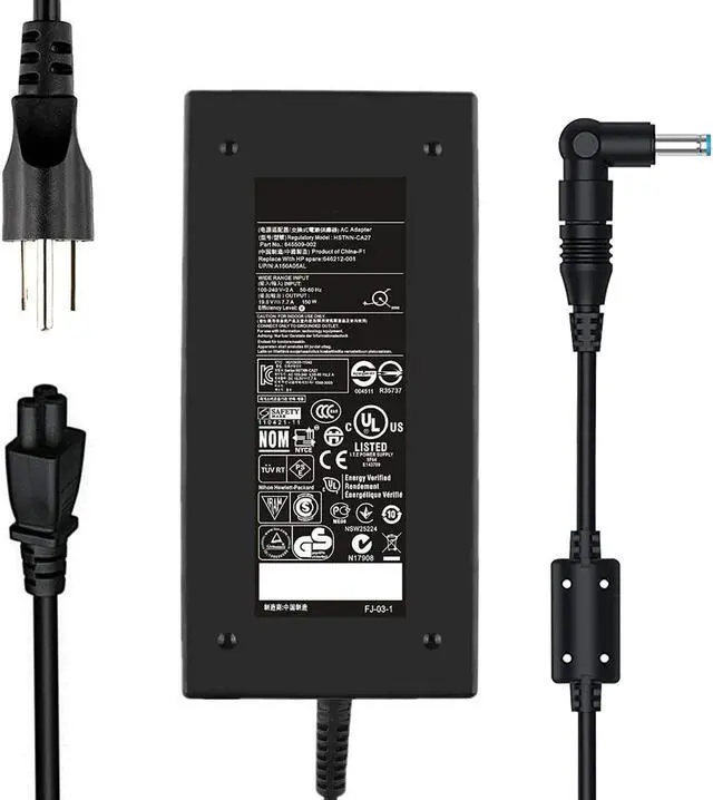 Main image of 19.5V 7.7A 150 Watt Power Supply Charger for HP OMEN x by 15 17 ZBook Studio 15 G3 G4 G5 G6 ADP-150XB B 776620-001 917677-003 917677-001 740243-001 775626-003 PC Laptop Adapter Cord
