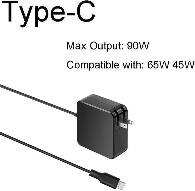 Alt view image 2 of 4 - 90W 65W Type C AC Charger Fit for LG Gram 16Z90P 14Z90P 17Z90P 17Z90P-K.AAB8U1 14Z90P-K.AAS7U1 16Z90P-K.AAW5U1 14Z90P-K.AAW5U1 16Z90P-K.AAS8U1 14Z90P-K.AAW3U1 USB C Laptop Power Adapter Supply Cord